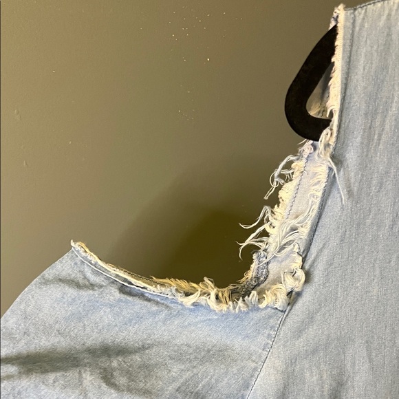 Fashion to Figure Light Blue Ombré Denim Dress - Picture 3 of 5